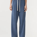 Wide leg double jersey pant in Midnight Blue Bassike