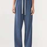 Wide leg double jersey pant in Midnight Blue Bassike