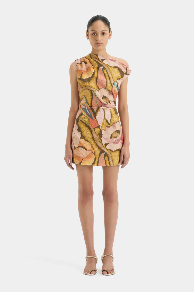 Talulah Knot Mini Dress in Sanderling Floral