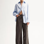 Carter Shirt in Blue Elka Collective  Cloth Lifestyle Boutique