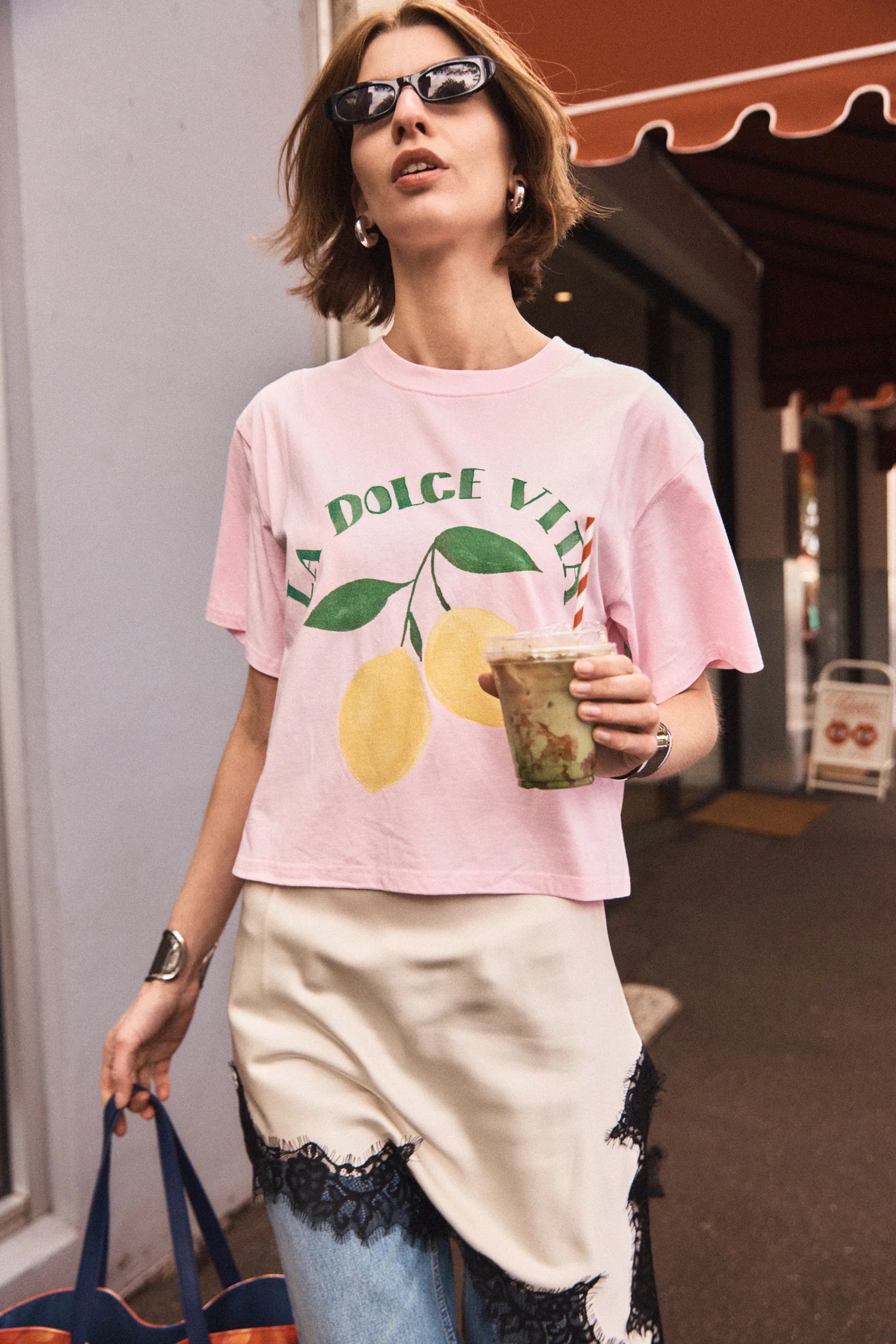 Lemon Dolce Vita Boxy Tee Maku