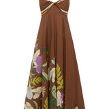 Alfie Twist Dress in Chocolate
