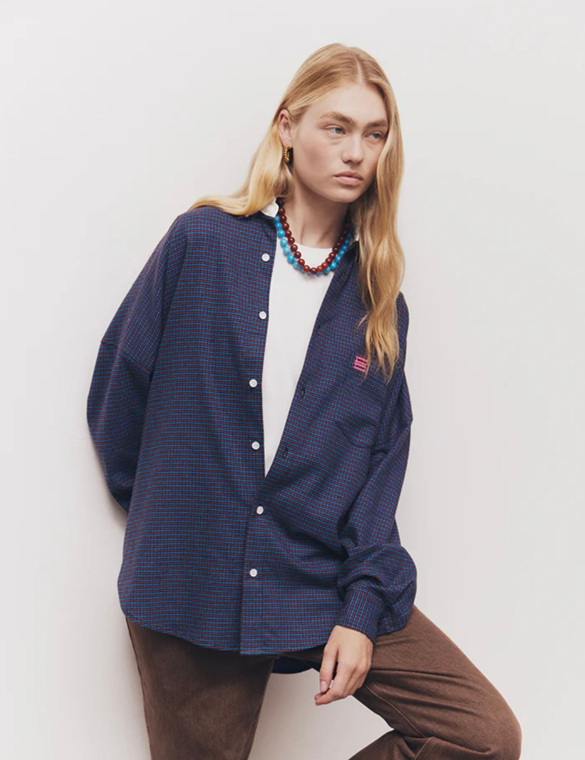 Blue shirt with White colour by blanca at  Clothlifestyle Boutique 