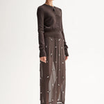 Victoria Knit Cardigan Chocolate Elka Collective