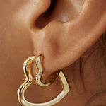 Sweetheart Gold Earrings in Small Arms of Eve