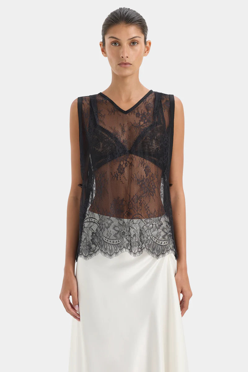Ingrid Lace Midi Skirt in Ivory Sir.