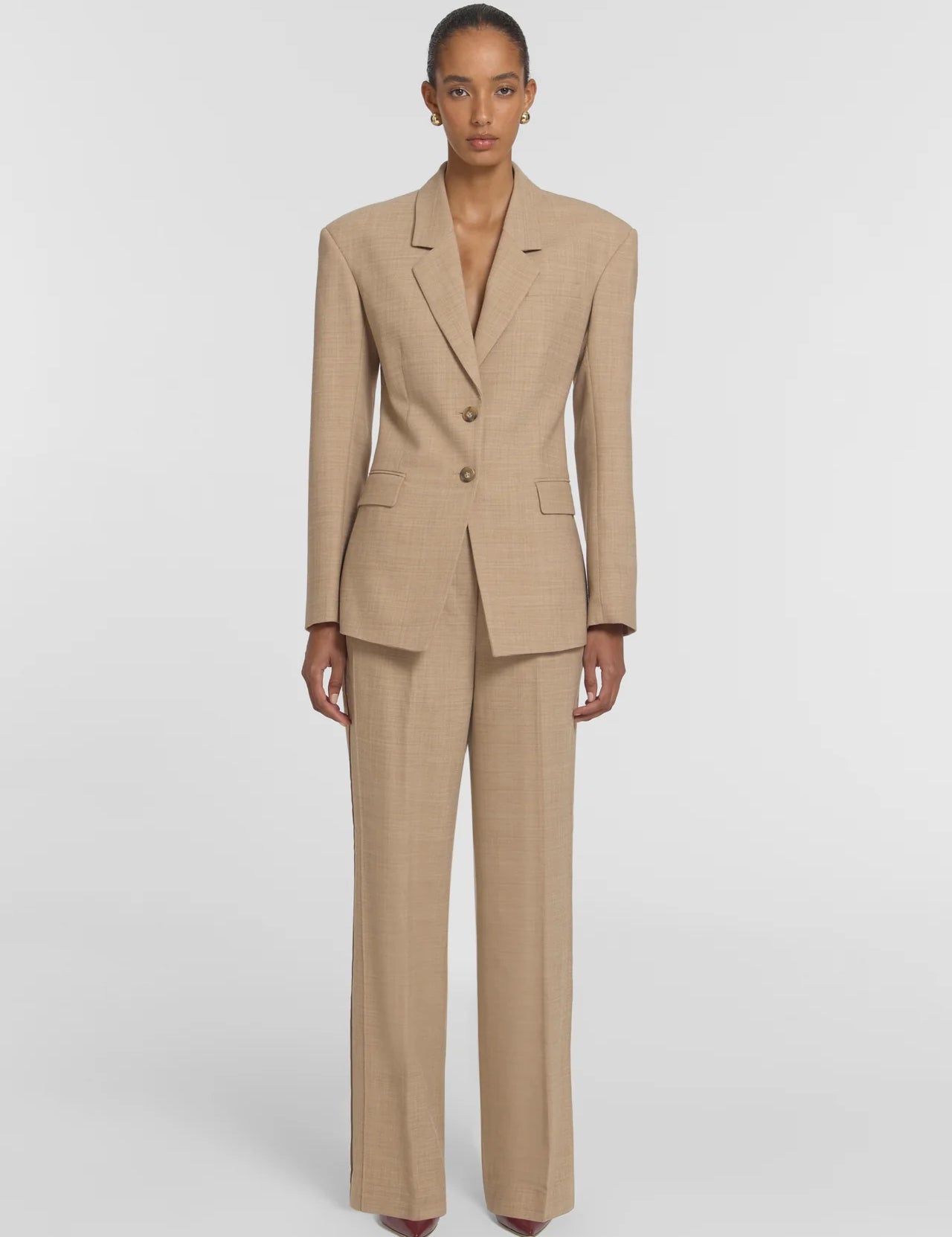 Michigan Blazer in Camel Viktoria + Woods