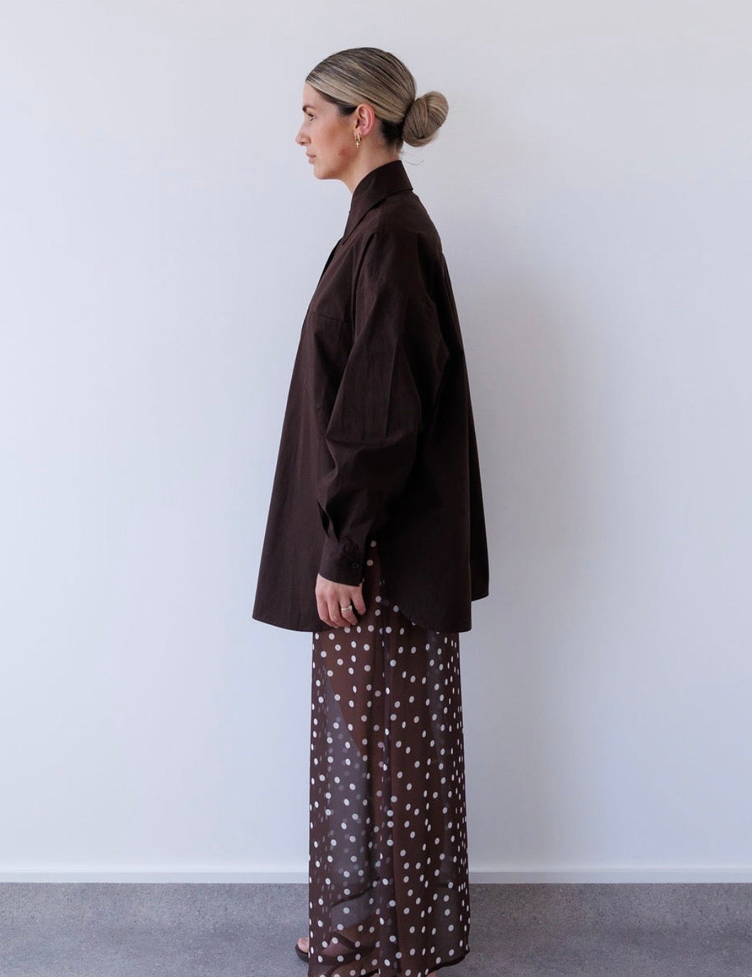 Bec Shirt in Chocolate Mabel