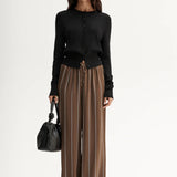 Petra Pant in Tan Stripe Elka Collective