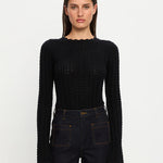 Logan Knit Top in Black Kivari