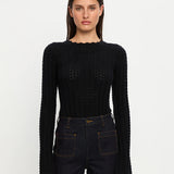 Logan Knit Top in Black Kivari