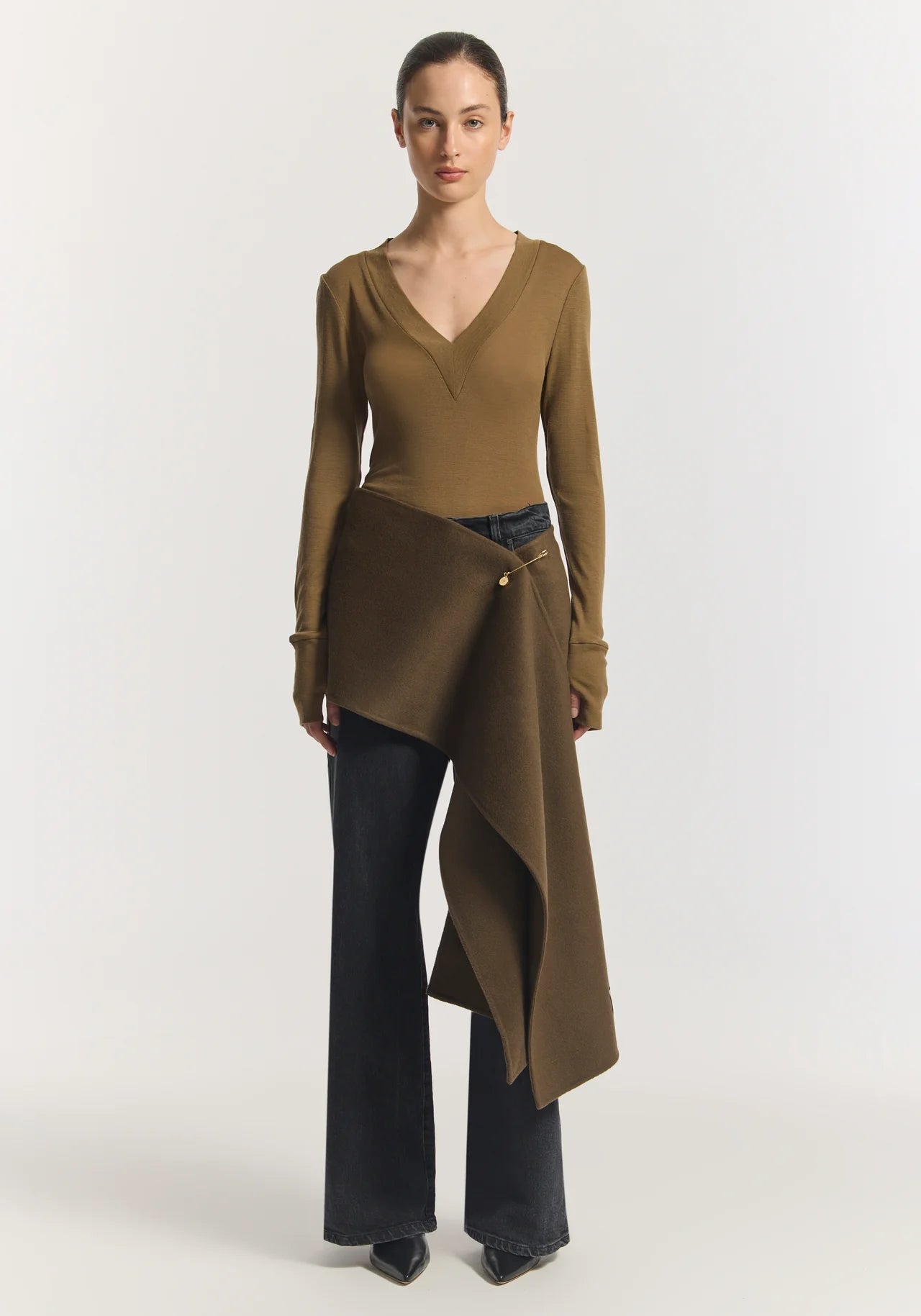 Lotus Top in Khaki Viktoria + Woods