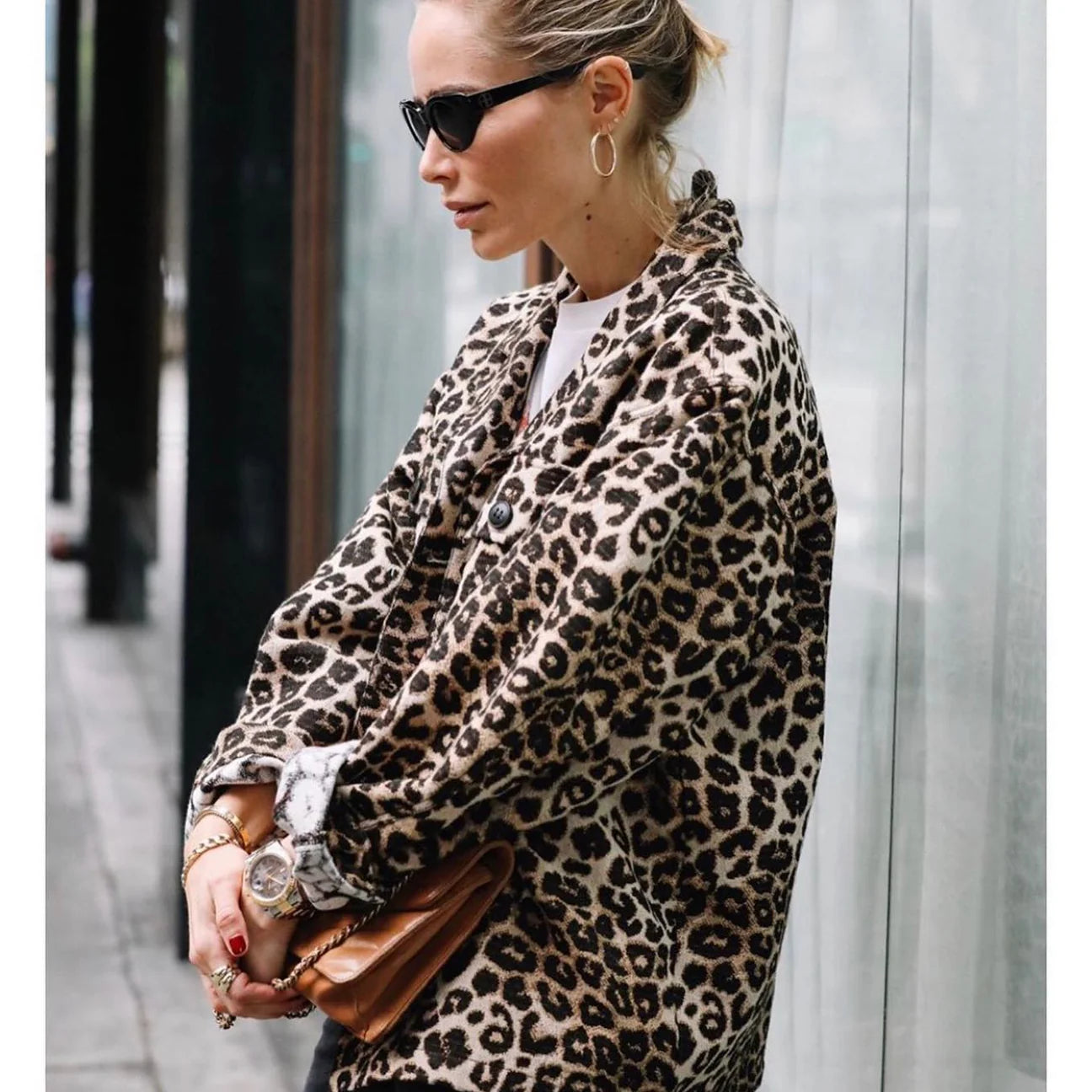Flynn Jacket in Leopard Anine Bing