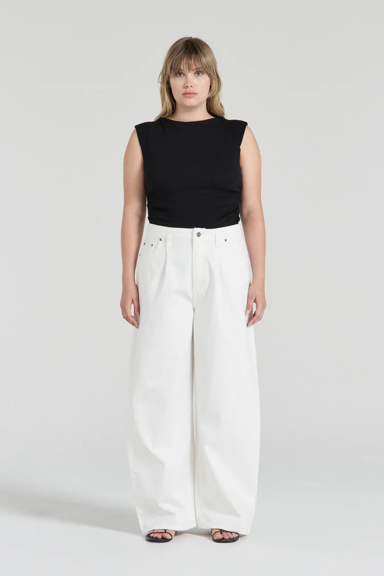 Felicity Denim Trousers in White