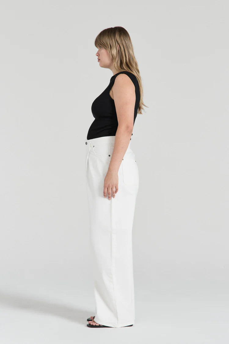 Felicity Denim Trousers in White