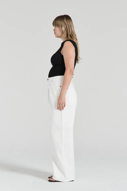 Felicity Denim Trousers in White