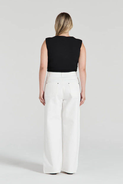 Felicity Denim Trousers in White