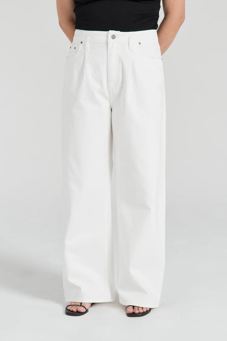 Felicity Denim Trousers in White