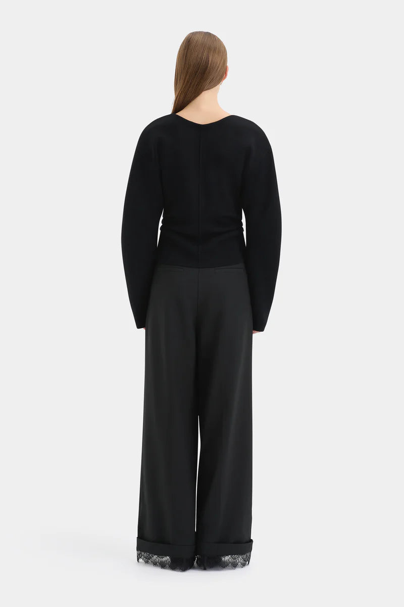 Ayana Merino Sweater in Black Sir.