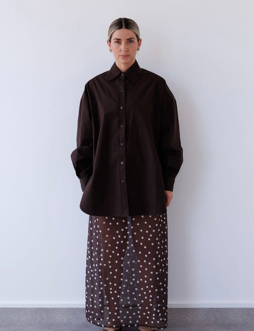 Bec Shirt in Chocolate Mabel