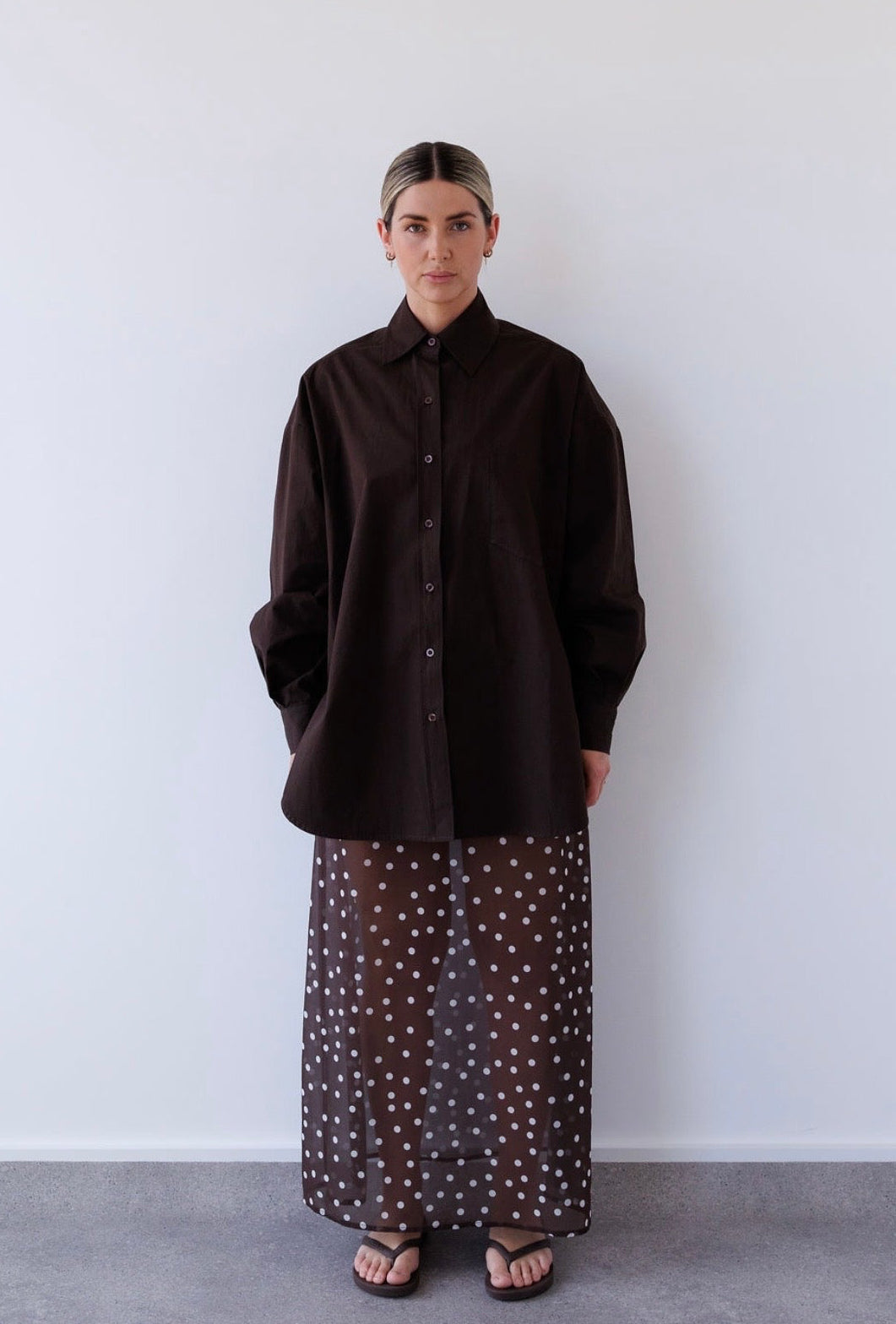 Bec Shirt in Chocolate Mabel