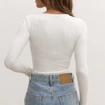 Lara Bodysuit in White Bayse Brand