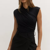 Amrita Sleeveless Bodysuit in Black