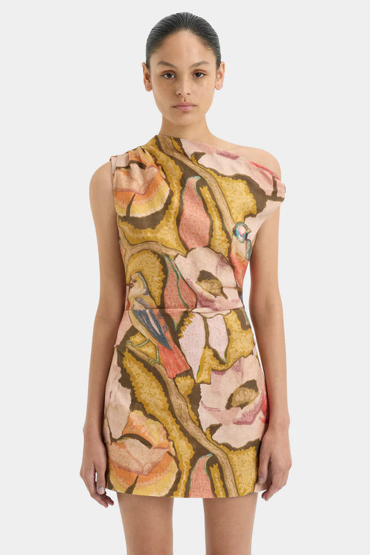 Talulah Knot Mini Dress in Sanderling Floral