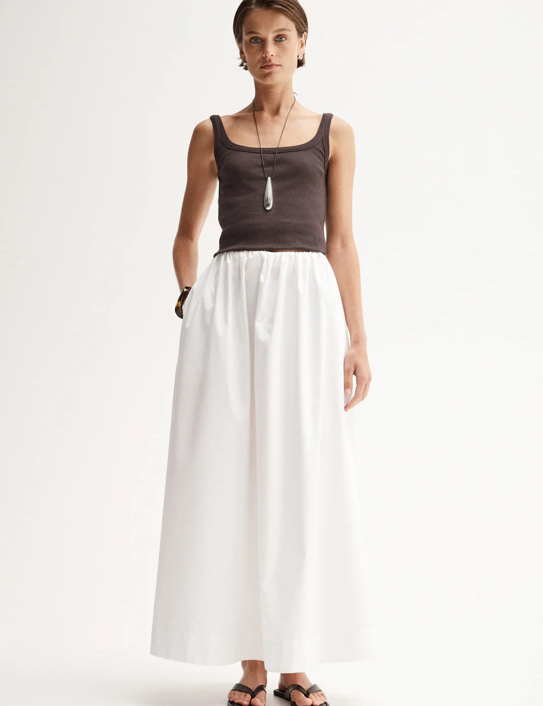 Persi Tank in Chocolate Elka Collective