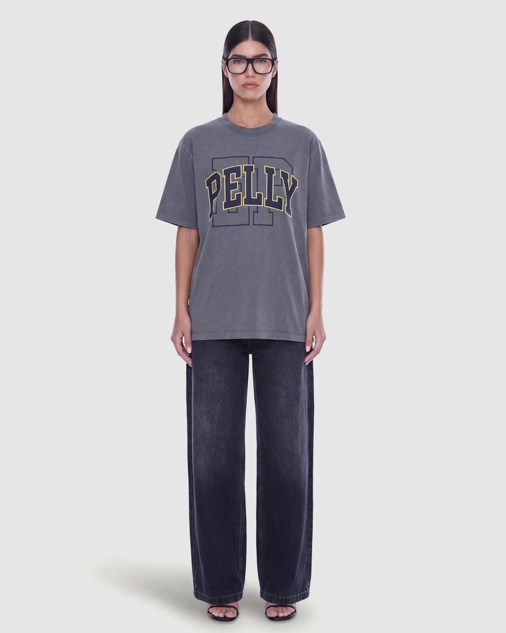 Sophia Relaxed Tee in Washed Grey Ena Pelly