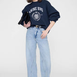 Miles Collegiate Sweatshirt in Dark Navy