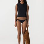 Raw Edge Baby Tank in Black BASSIKE
