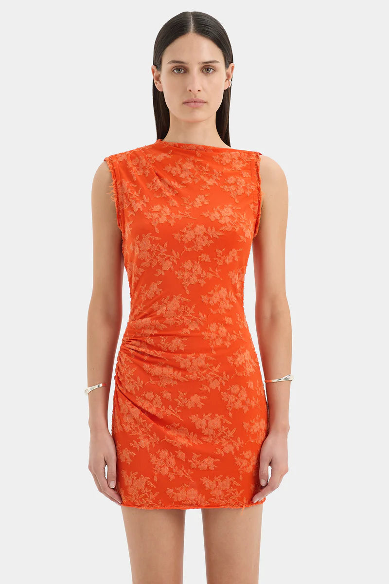 Blanca Mini Dress in Tangerine Sir.