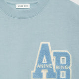 Miles Letterman Sweatshirt in Pastel Blue