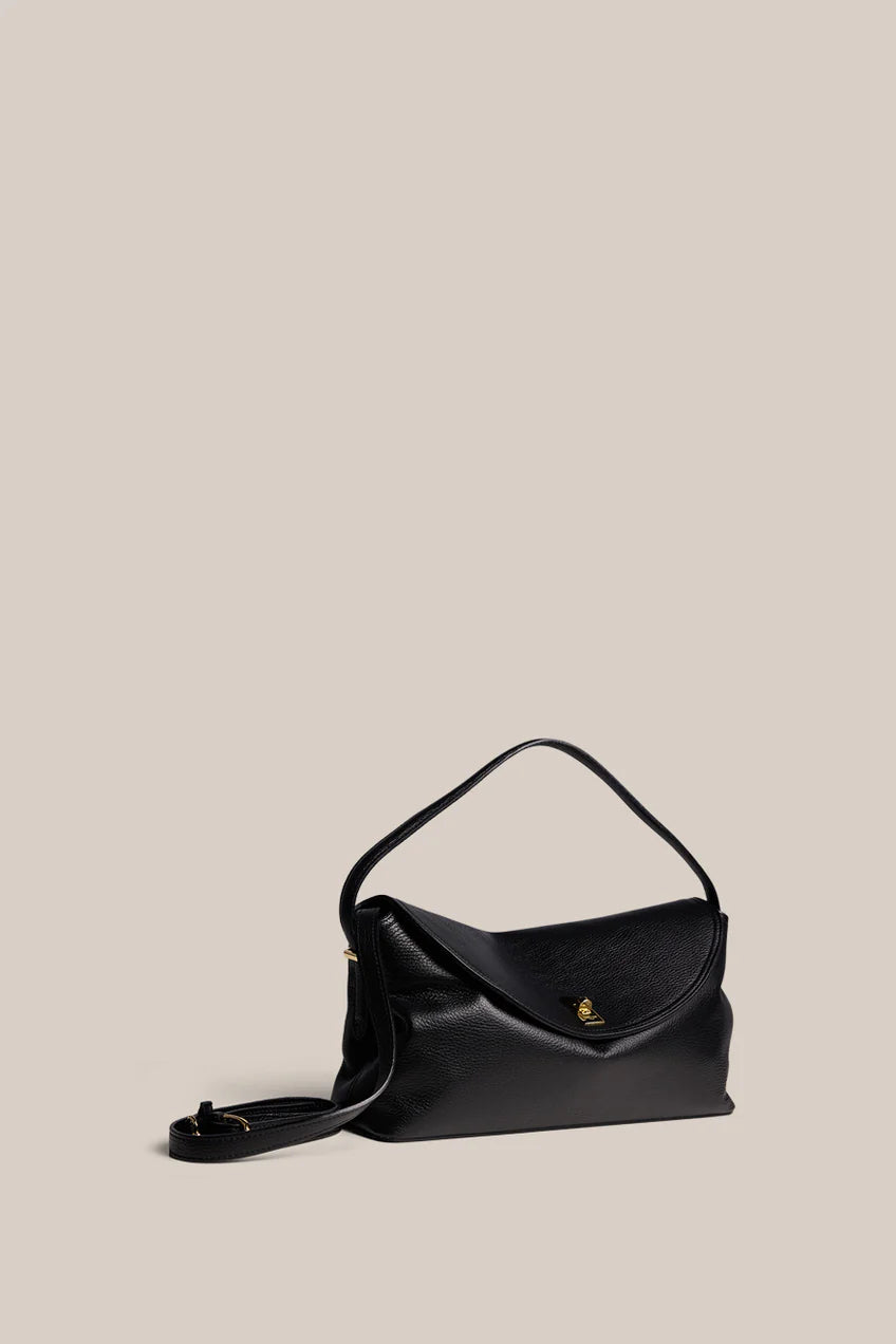 Sloane Large Black Leather Crossbody Vestirsi