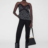 Amelie Camisole Black and White Dot