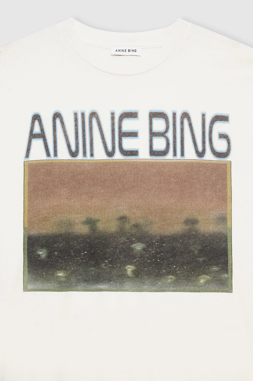 Anine Bing Cade Tee Mushrooms Off White - Tshirt - Oversized