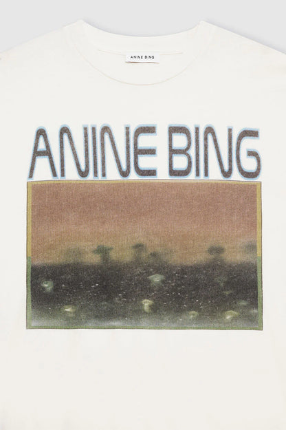 Anine Bing Cade Tee Mushrooms Off White - Tshirt - Oversized