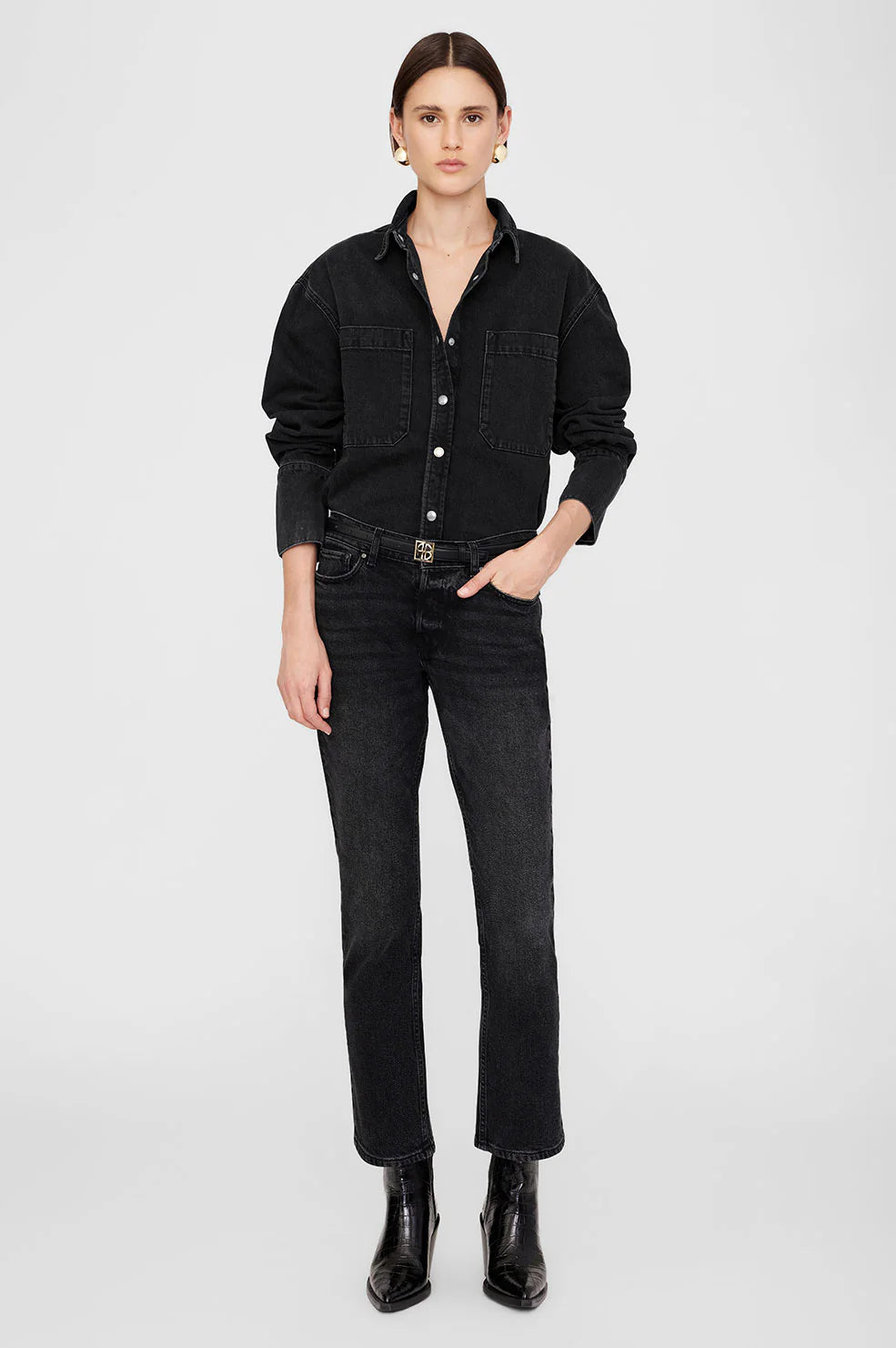 Dante Shirt in Black Denim