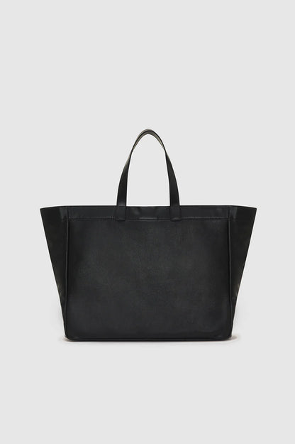 Large Rio Tote in Black Recycled Leather