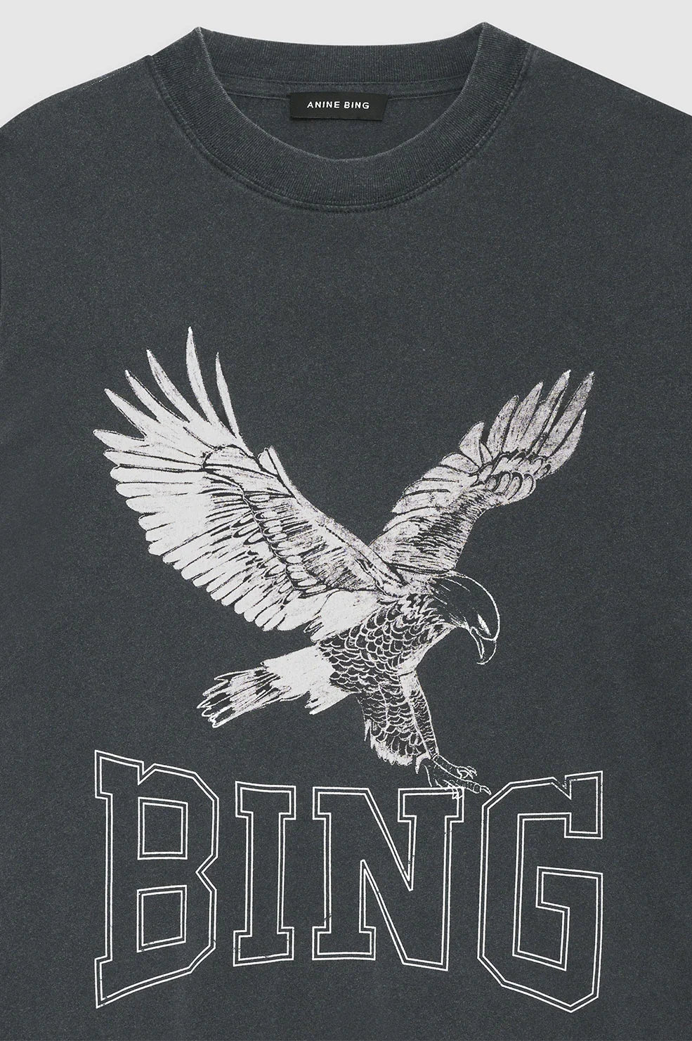 Lili Tee Retro Eagle Washed black Oversized by Anine Bing