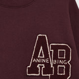 Miles Letterman Sweatshirt in Burgundy