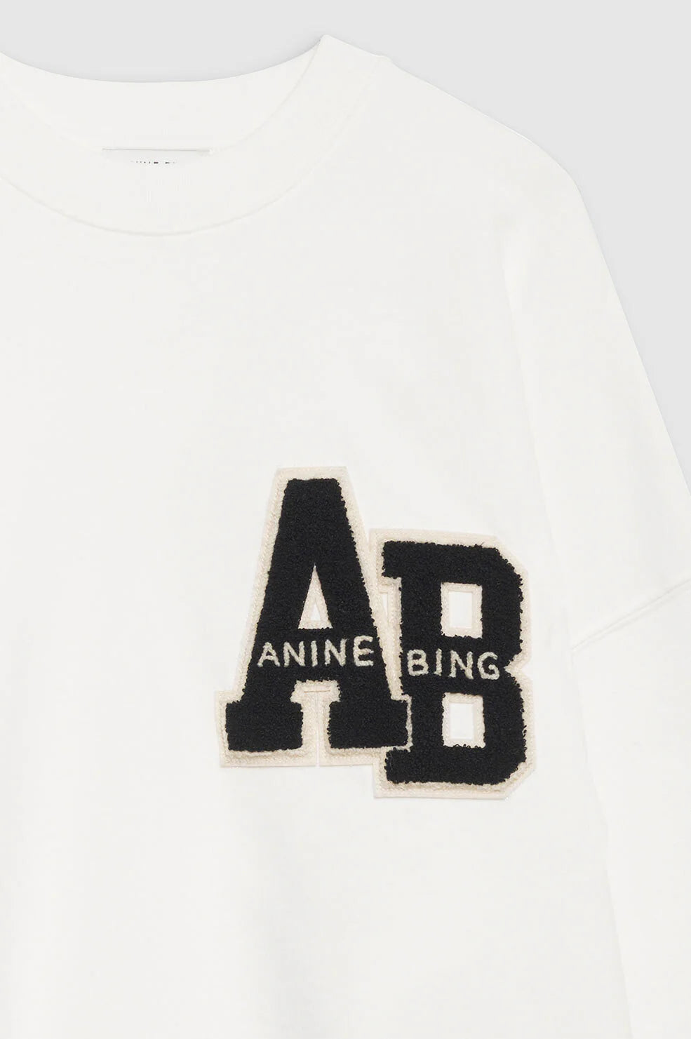 White crew neck letterman sweat by anine
Bing at Clothlifestyle boutique 