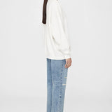 Miles Oversized Sweatshirt Letterman in Off White