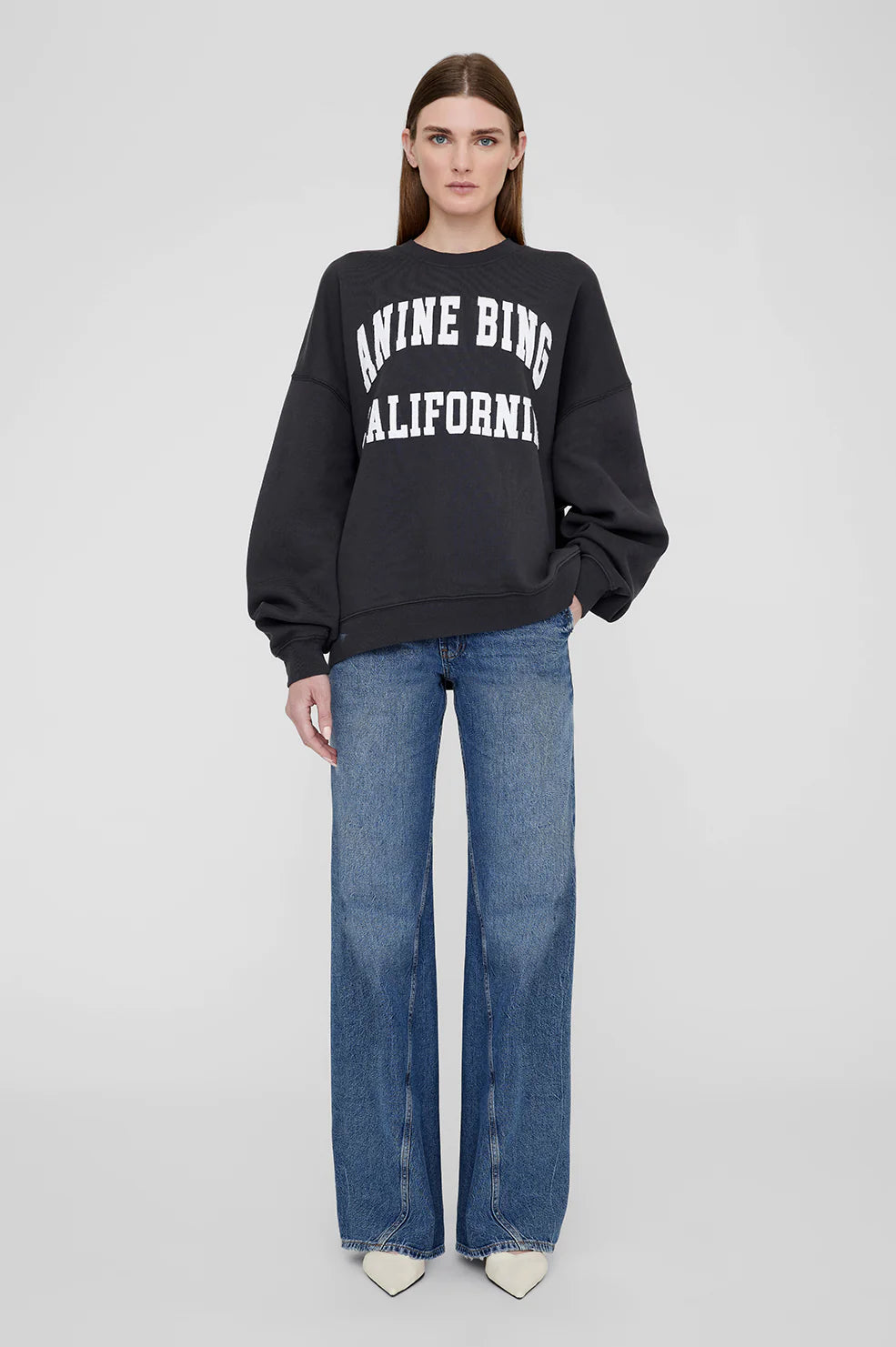 Miles Sweatshirt in Vintage Black by Anine Bing