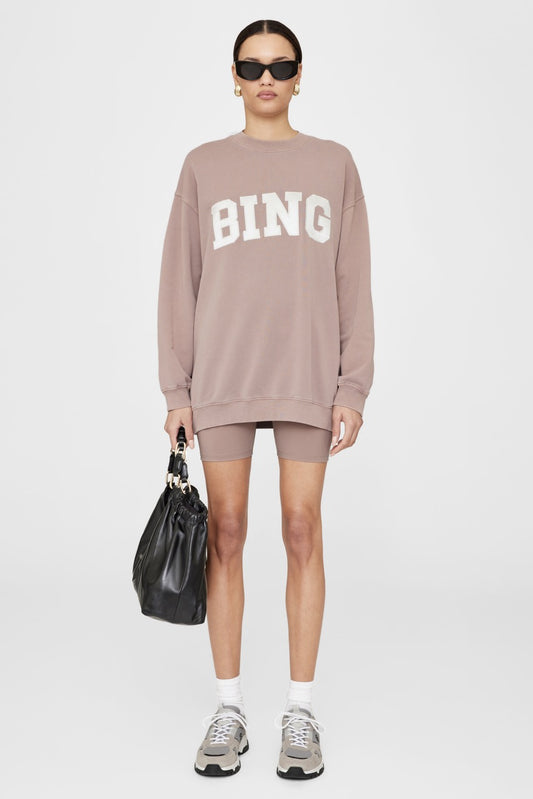 Tyler Sweatshirt Satin Bing in Washed Iron