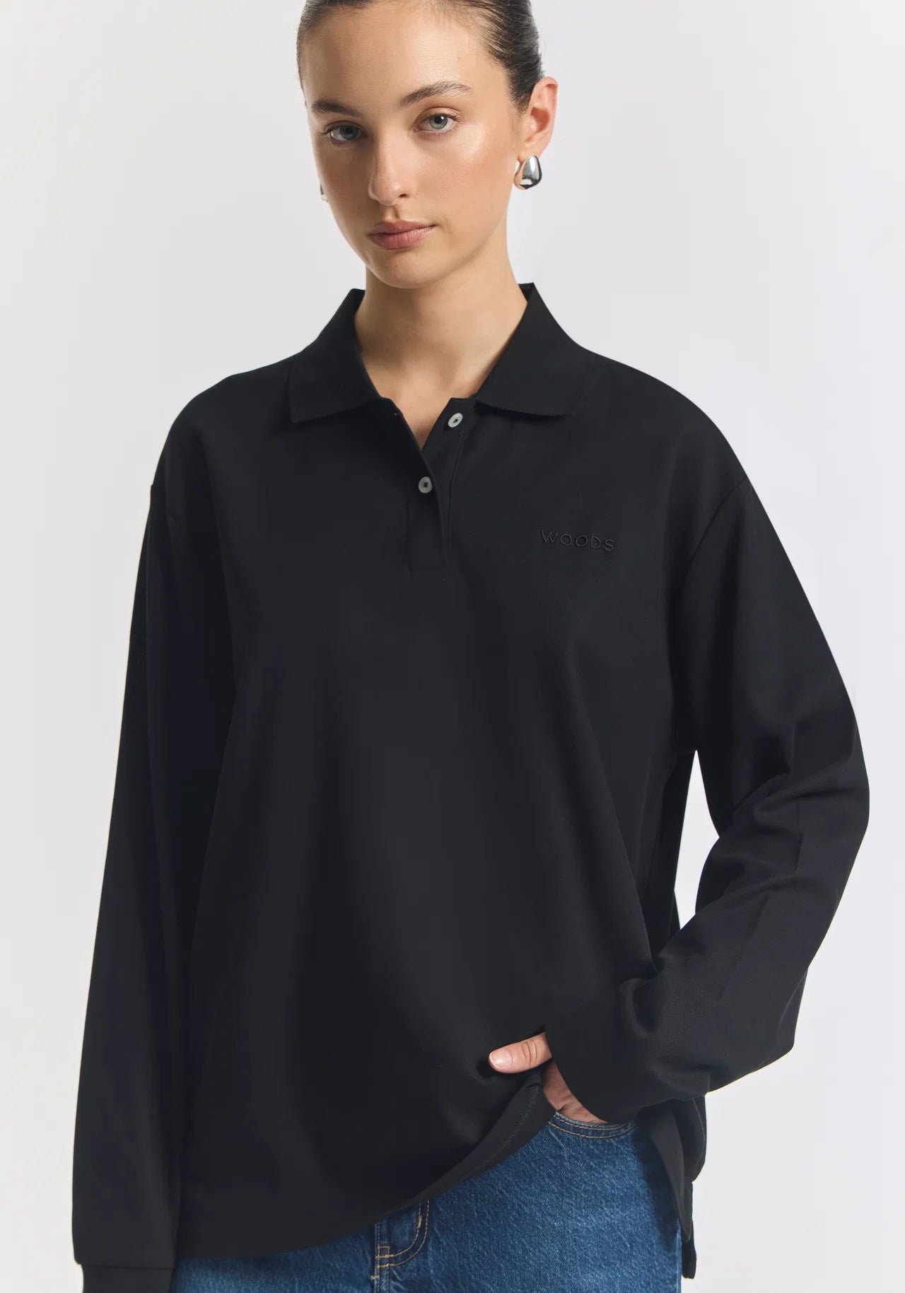 Beckett Polo in Black Viktoria + Woods