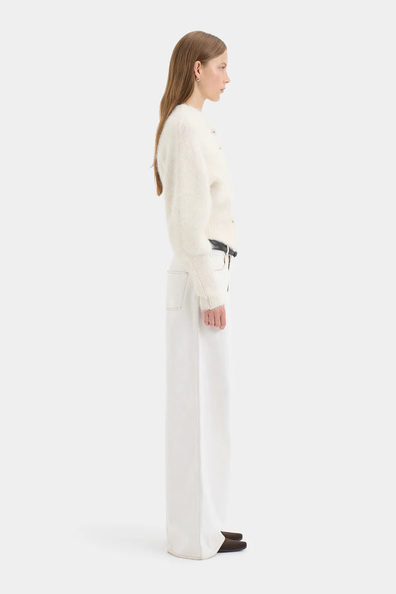 Lise Cardigan in Ivory Sir.