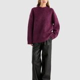 Elle Mohair Knit in Plum
