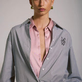 Trinity Shirt in Brown Stripe